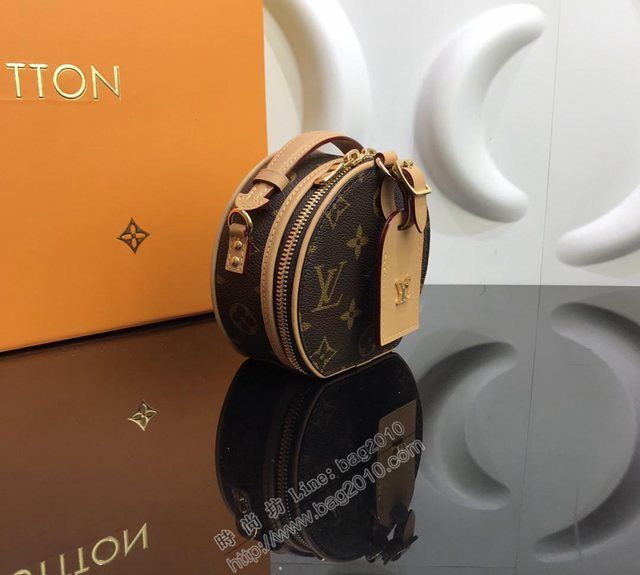 路易威登女包 M44699 頂級原單 Mini Boite Chapeau手袋 經典老花款 LV圓餅包 LV斜跨女包  ydh2923